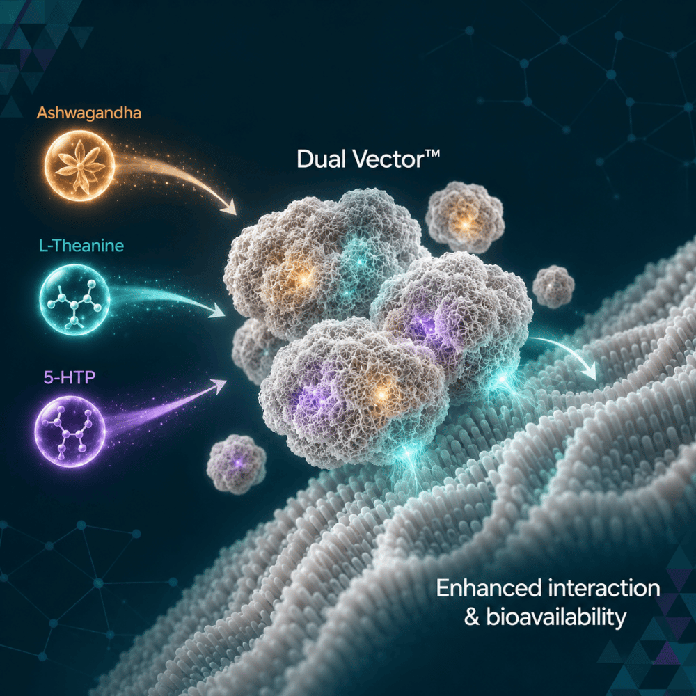 Delivery of Ashwagandha, L-Theanine and 5-HTP with Dual Vector™ platform